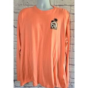 Urban Pipeline Bright Orange Golden Coast Cali Graphic Shirt XXL Long Sleeves